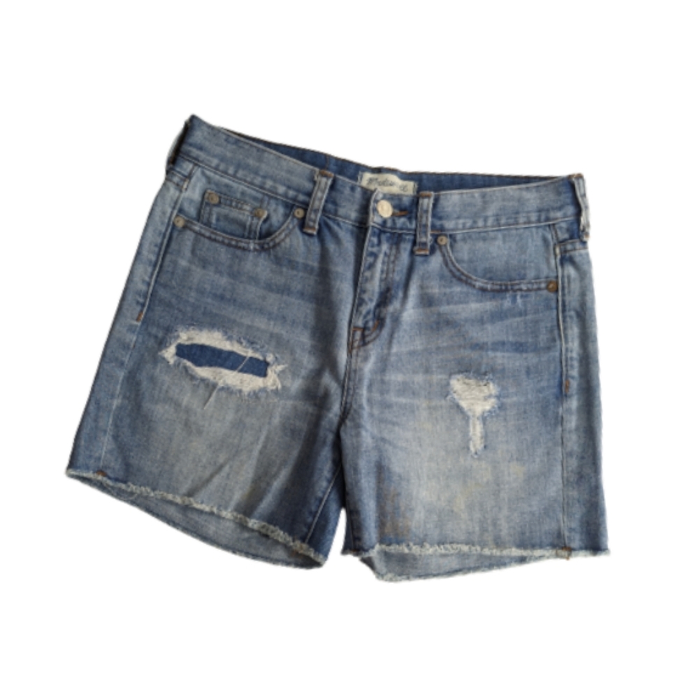Madewell Distressed Raw Hem Cutoff Denim Shorts 27